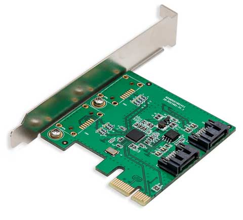 Ubit Pcie to 2 SATA 3.0 Card up to 6Gbps PCI-E to Dual SATA Controller Card with Full&Low Profile Bracket