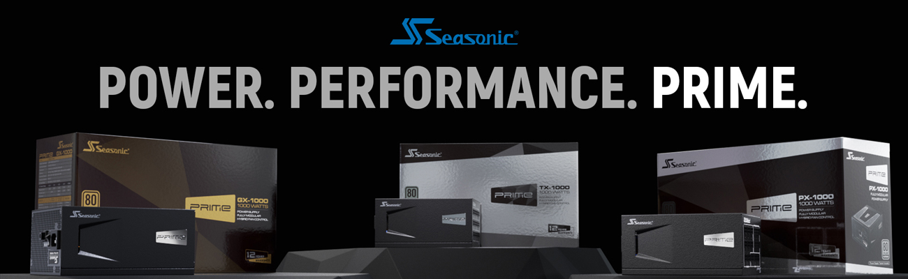 Seasonic PRIME Full Modular, Fan Control in Fanless, Silent, and Cooling Mode power.performance. prime