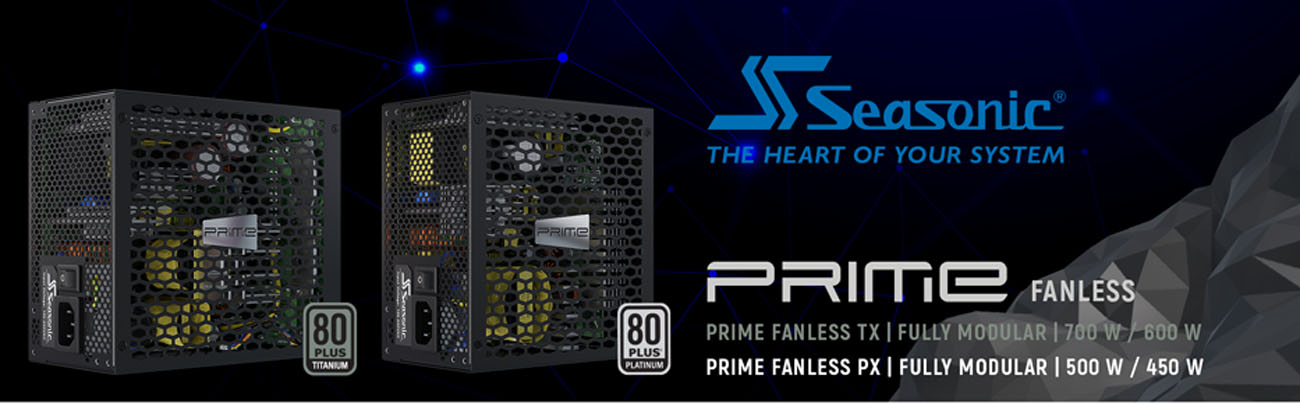 Seasonic PRIME FANLESS PX-450 and TX-700 side view