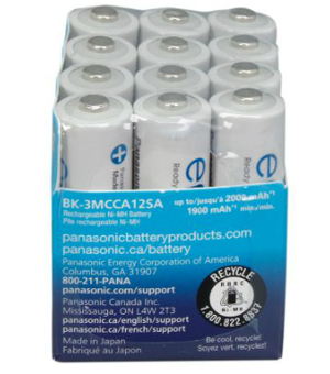 Panasonic BK-4MCCA4BA eneloop AAA New 2100 Cycle Ni-MH Pre-Charged Rechargeable Batteries