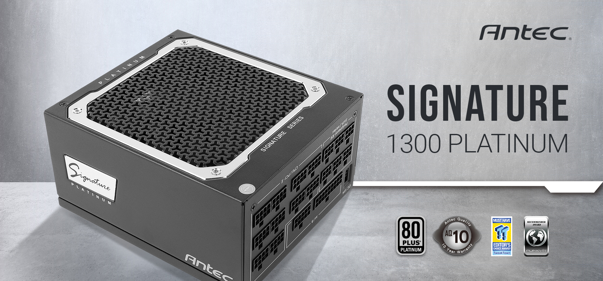 Antec Signature Series SP1300, 80 PLUS Platinum Certified, 1300W Full  Modular with OC Link Feature, PhaseWave Design, Full Top-Grade Japanese  Caps, Zero RPM Mode, 135 mm FDB Silence & 10-Year Warranty -