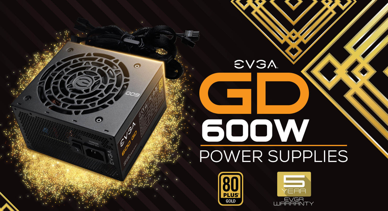 EVGA 100-GD-0600-V1 Power Supply Face forward