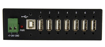 Mountable Rugged Industrial 7 Port USB Hub