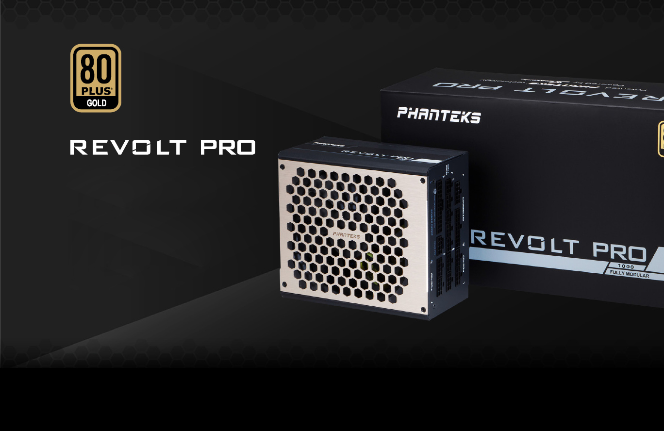 Patented Power Combo Technology Phanteks Revolt Pro Series PH-P1000GC 80PLUS Gold Fully Modular 1000W ATX Power Supply 