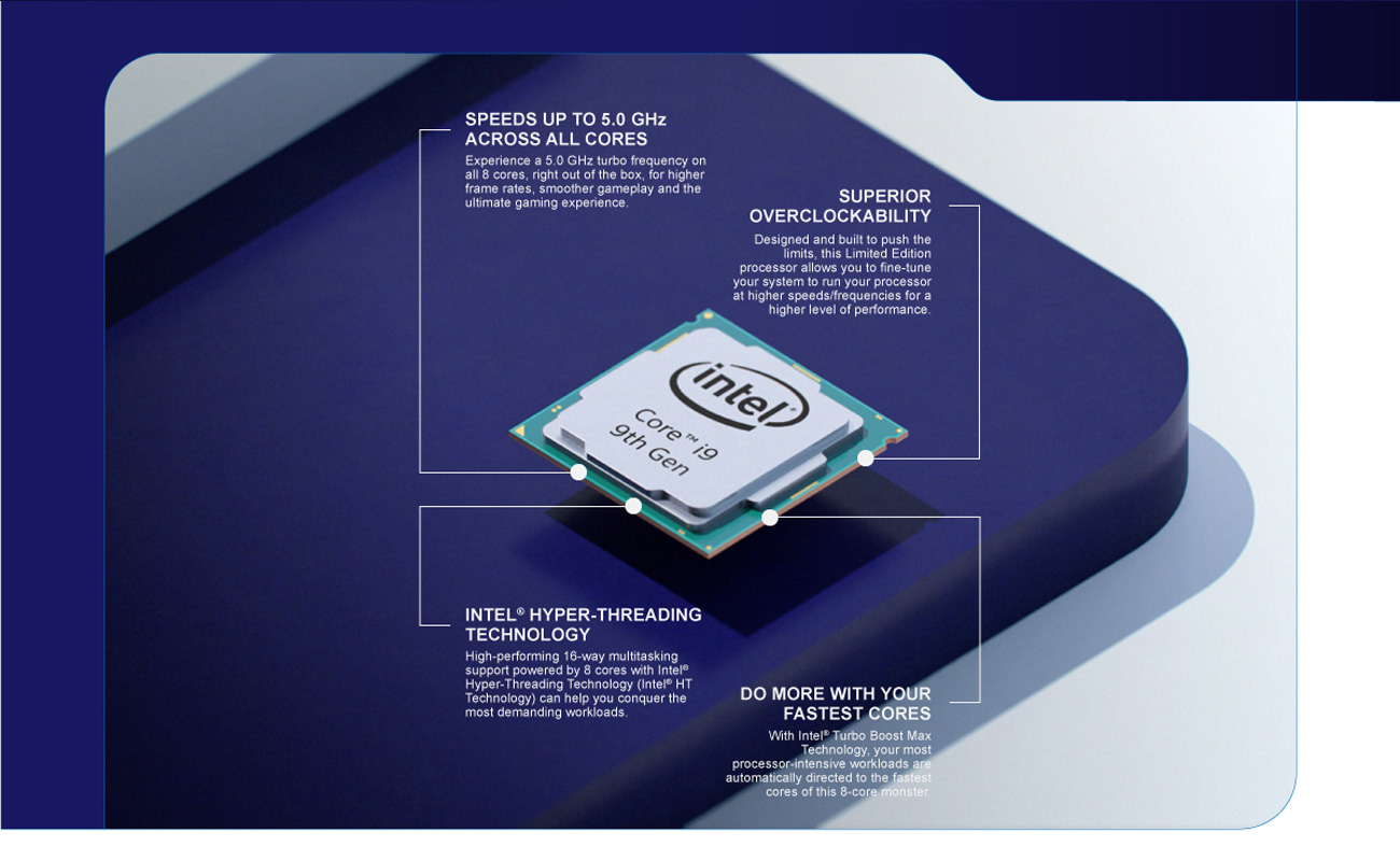 Intel Core i9-9900KS - Core i9 9th Gen Coffee Lake 8-Core 4.0 GHz LGA 1151  (300 Series) 127W Intel UHD Graphics 630 Desktop Processor - 