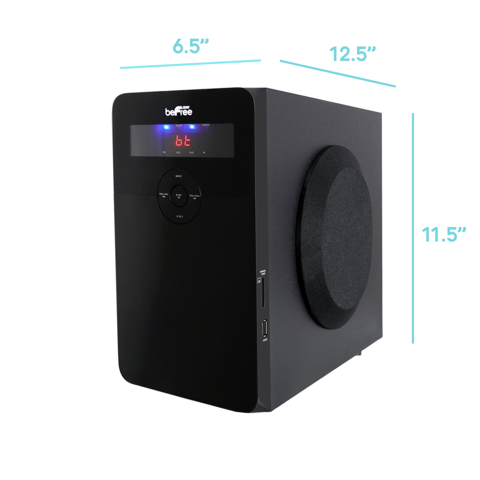 BeFree Sound 5.1 Channel Bluetooth Surround Sound Speaker System