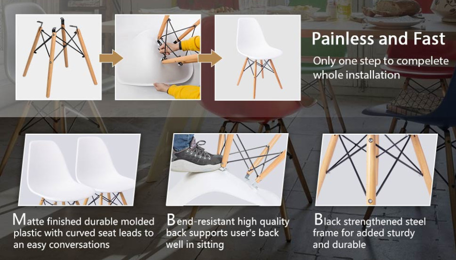 Furmax Pre Assembled Modern Style Dining Chair