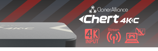 ClonerAlliance Chert 4KC, HDMI to USB-C Video Capture Dongle 