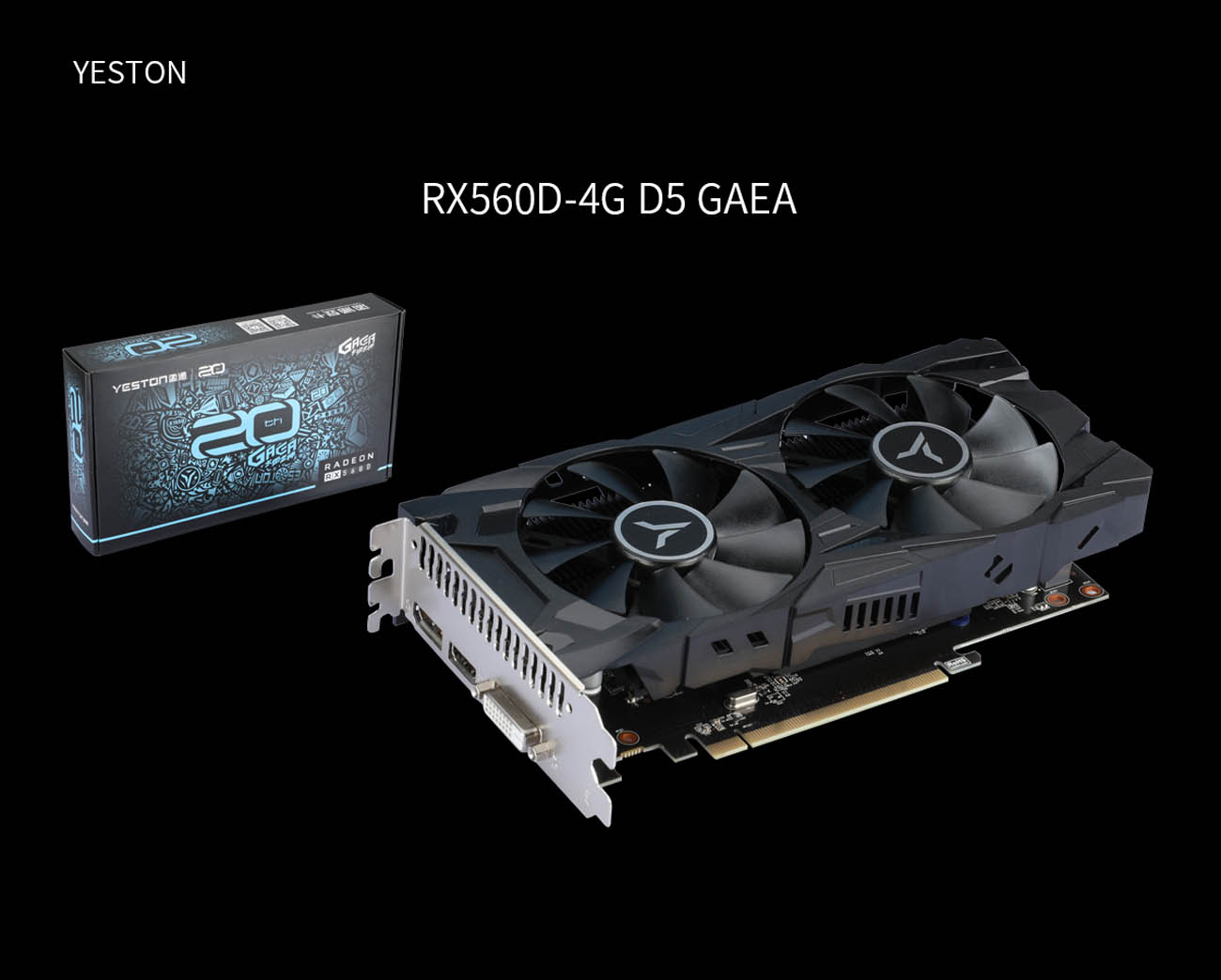 Yeston AMD Radeon RX 560 4G D5 Gaming Graphics Card Video Card GPU GA Fan  Edition, 4G/128bit/GDDR5 PCI-Express 3.0x8 DirectX 12,DVI-D HDMI DP Desktop Graphics  Card (RX560D-4G D5) - Newegg.com