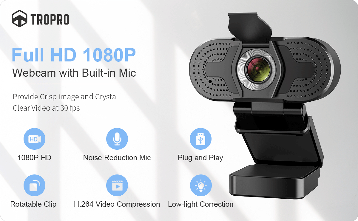 tropro 1080p webcam