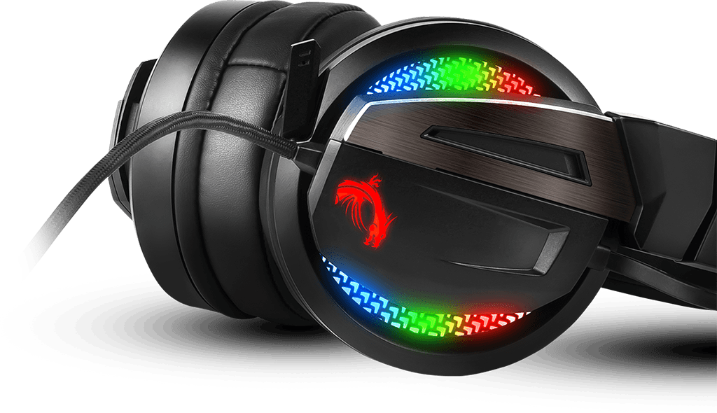 MSI Gaming RGB Stainless Steel Headband 7.1 Surround Sound Smart