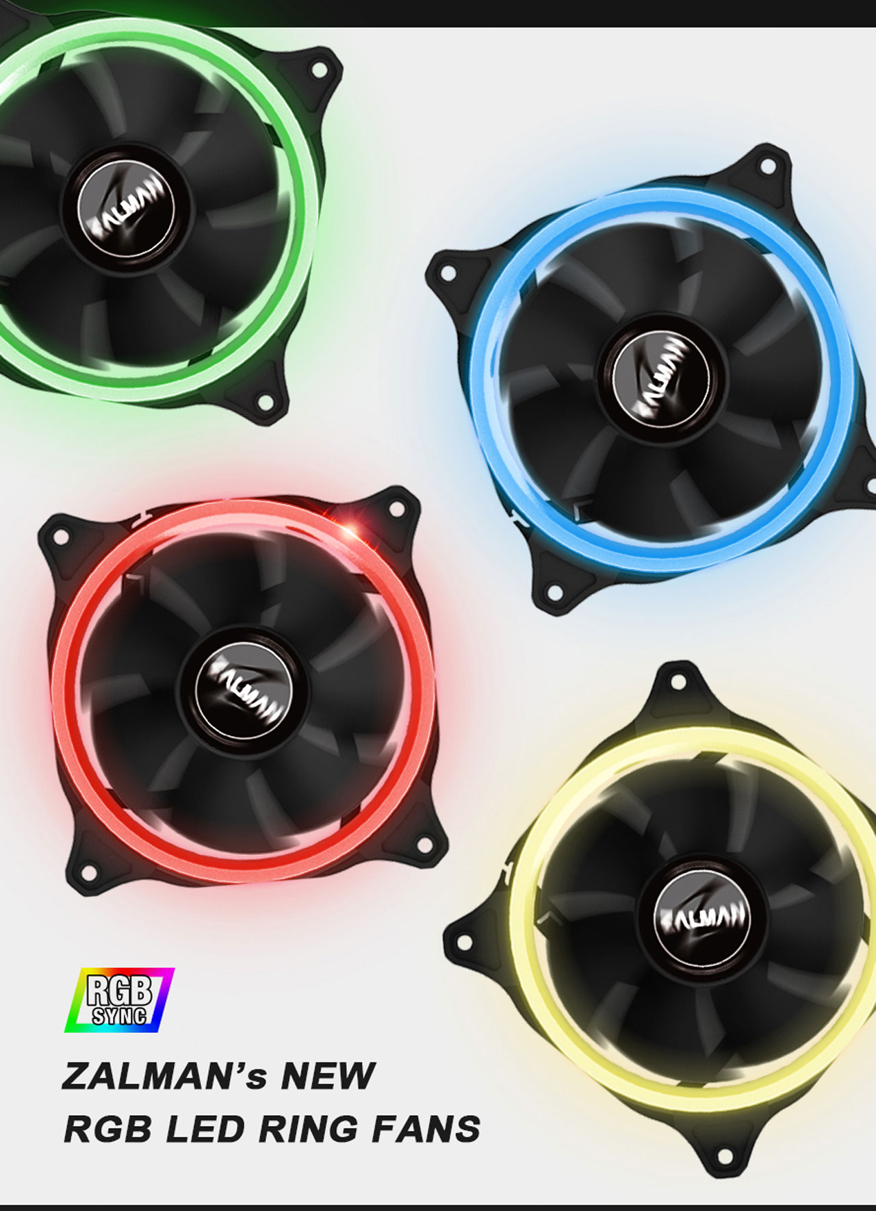 Computers & Accessories PreInstalled Zalman 120mm RGB Ring Fans