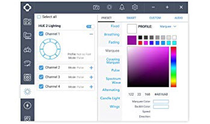 the interface of CAM software