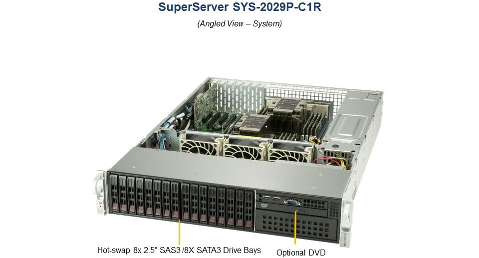 SUPERMICRO SYS-2029P-C1R Dual Socket P (LGA 3647) DDR4 3.5