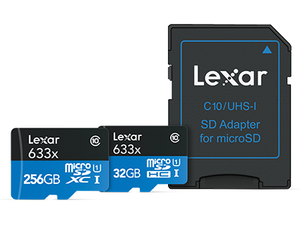 Lexar High-Performance 633x microSDHC/microSDXC UHS-I Cards