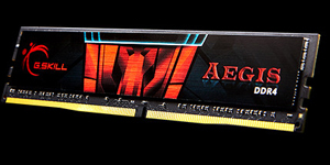 G.SKILL AEGIS DDR4 Memory Stick Angled to the Left