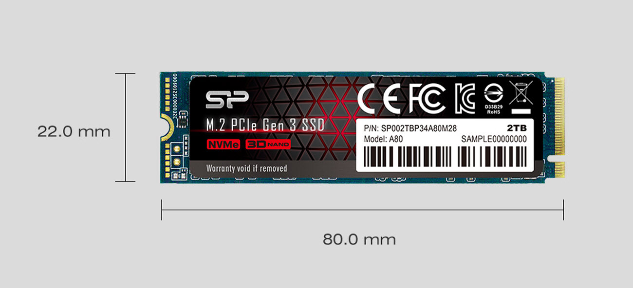 Silicon Power 256GB - NVMe M.2 2280 PCIe Gen3 x4 TLC R/W up to ...