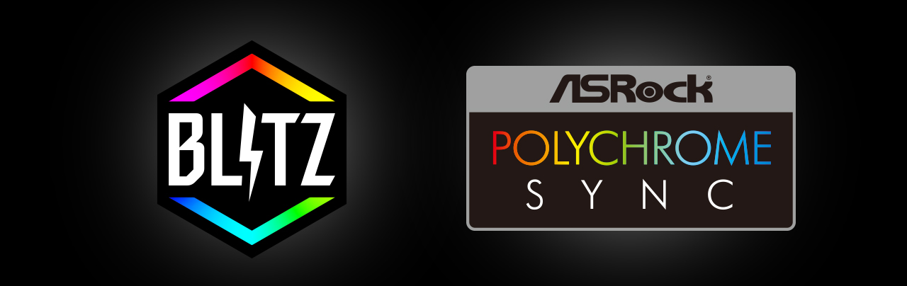 BLITZ and ASRock POLYCHROME SYNC logo