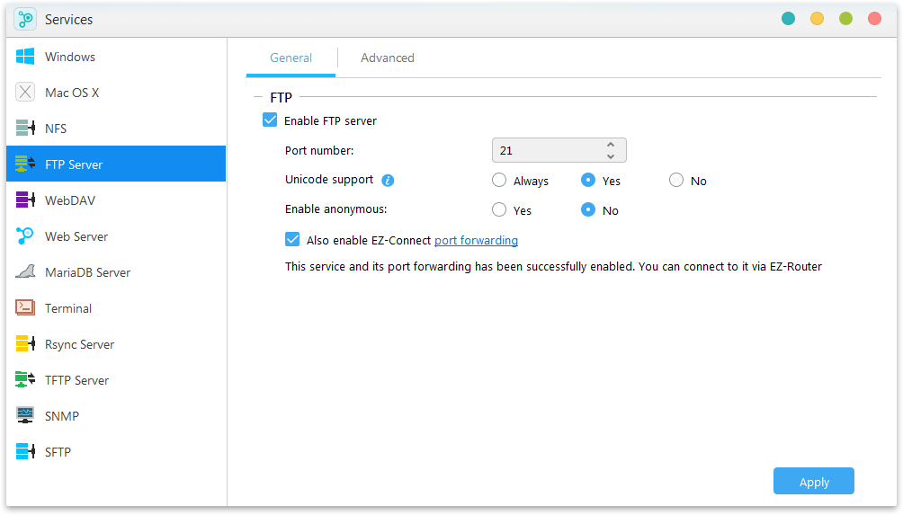 defualt location for files mac ftp server