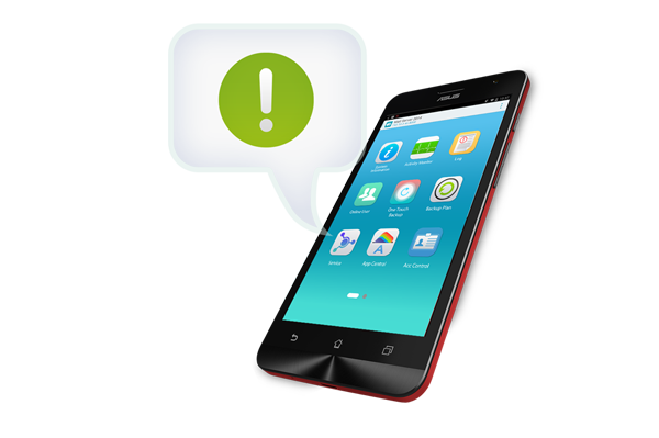 instant-notification, a phone with Exclamatory mark icon