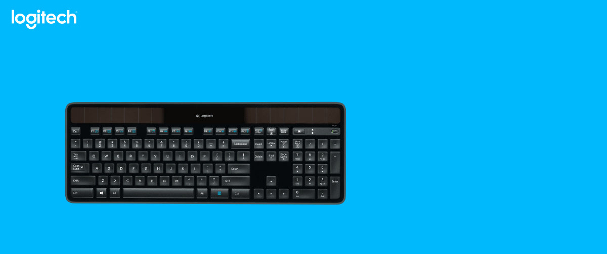 logitech wireless solar powered keyboard black k750r