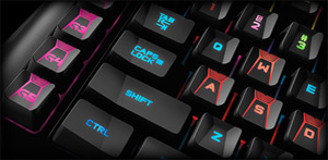 Closeup of the Logitech G910 Keyboard's Left-Side Keys