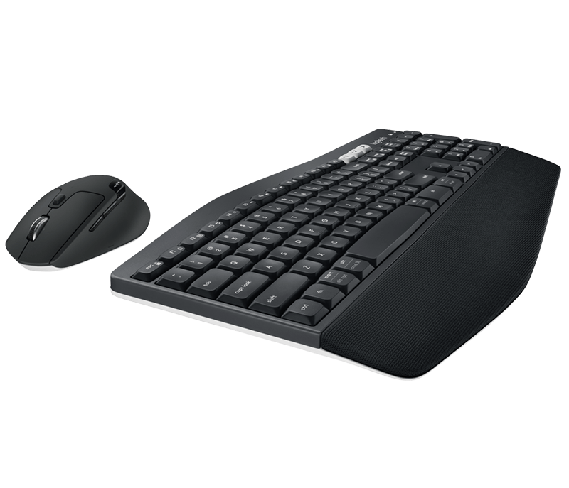 Logitech MK850 Wireless Keyboard and Mouse Combo facing to the right
