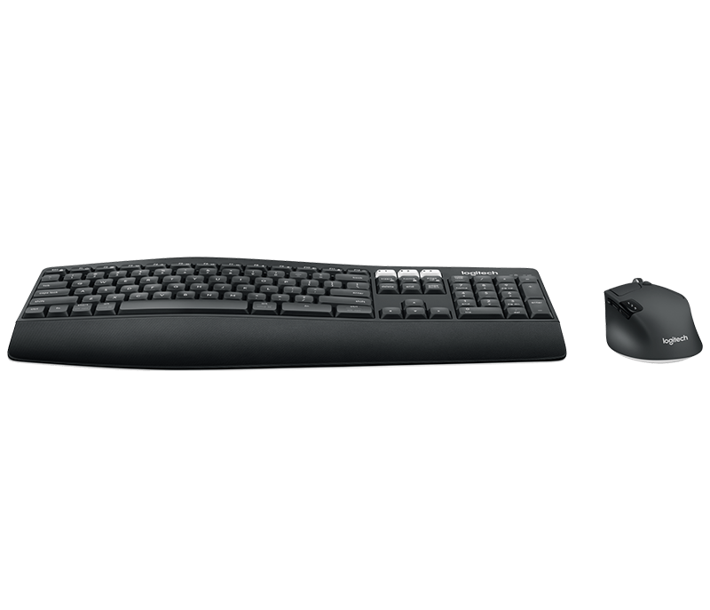 Logitech MK850 Wireless Keyboard and Mouse Combo facing up straight away