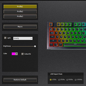 Rosewill keyboard RGB lighting software UI
