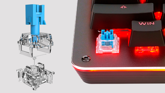 three MEM-CHANICAL SWITCHES for the keyboard