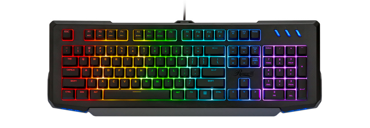 front view of Rosewill NEON K42 keyboard