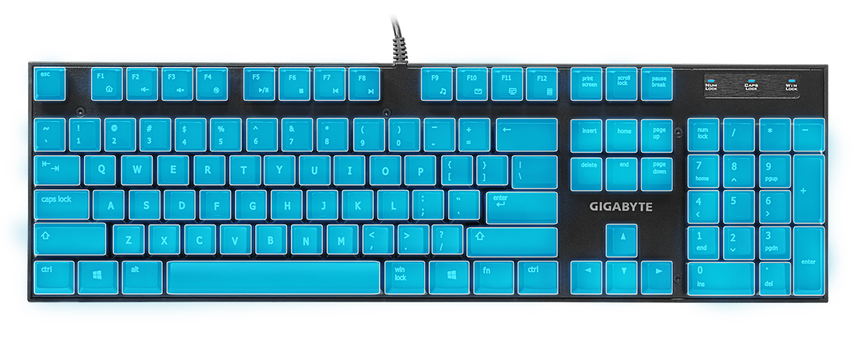 GIGABYTE Mechanical Cherry Blue Keyboard (GKForce K83 Blue)