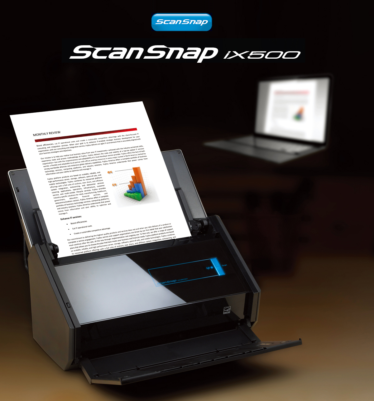 fujitsu scansnap ix500 color duplex document scanner