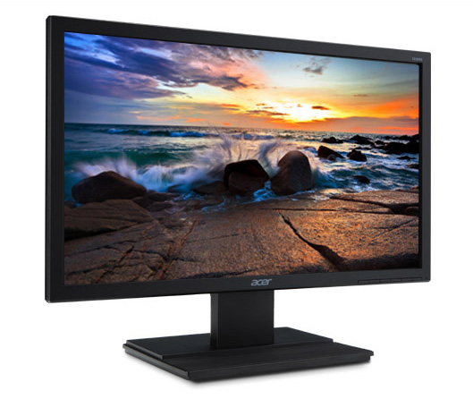 the monitor with a sea view as screen