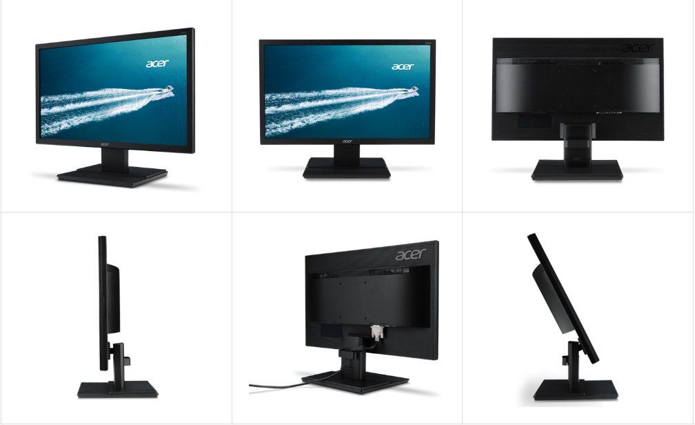 different angles of the monitor