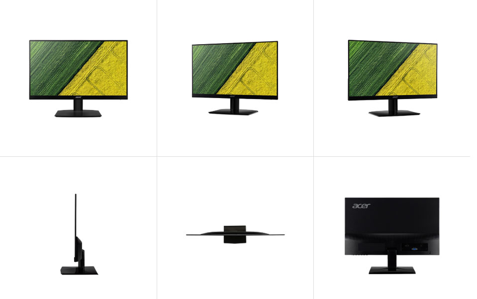 different angles of the monitor