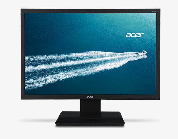 the monitor with a speedboat as screen 