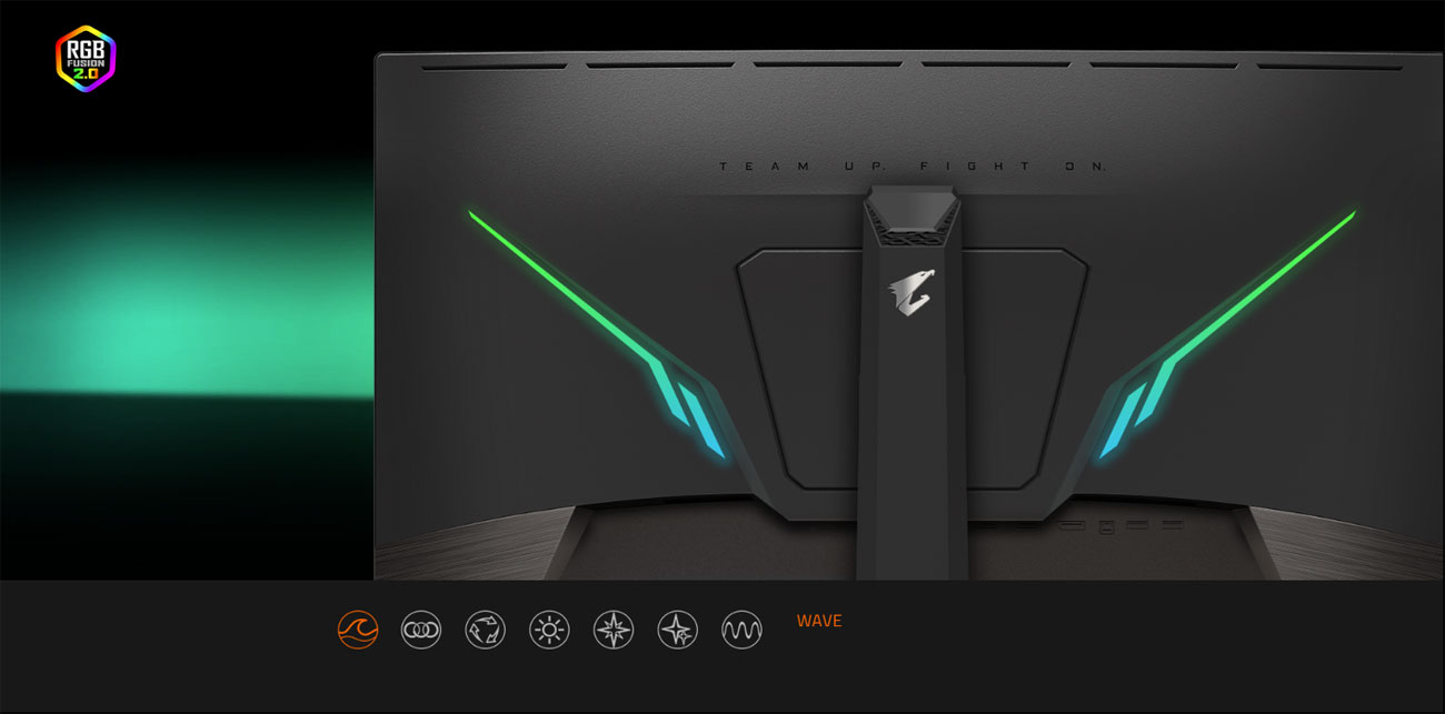 back of the GIGABYTE AORUS Monitor