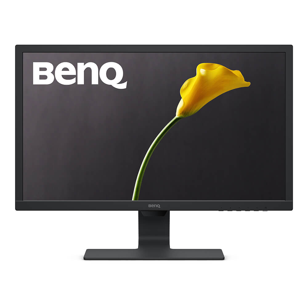 one yellow flower as screen for BenQ monitor
