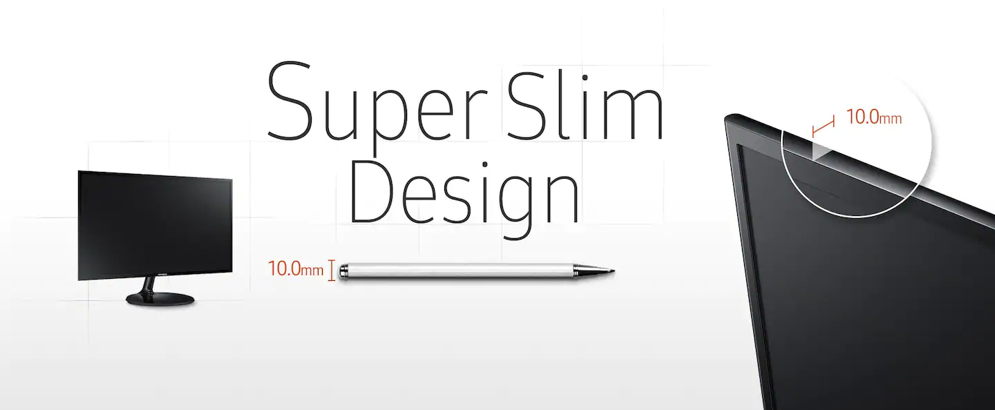 detail of the monitor slim design