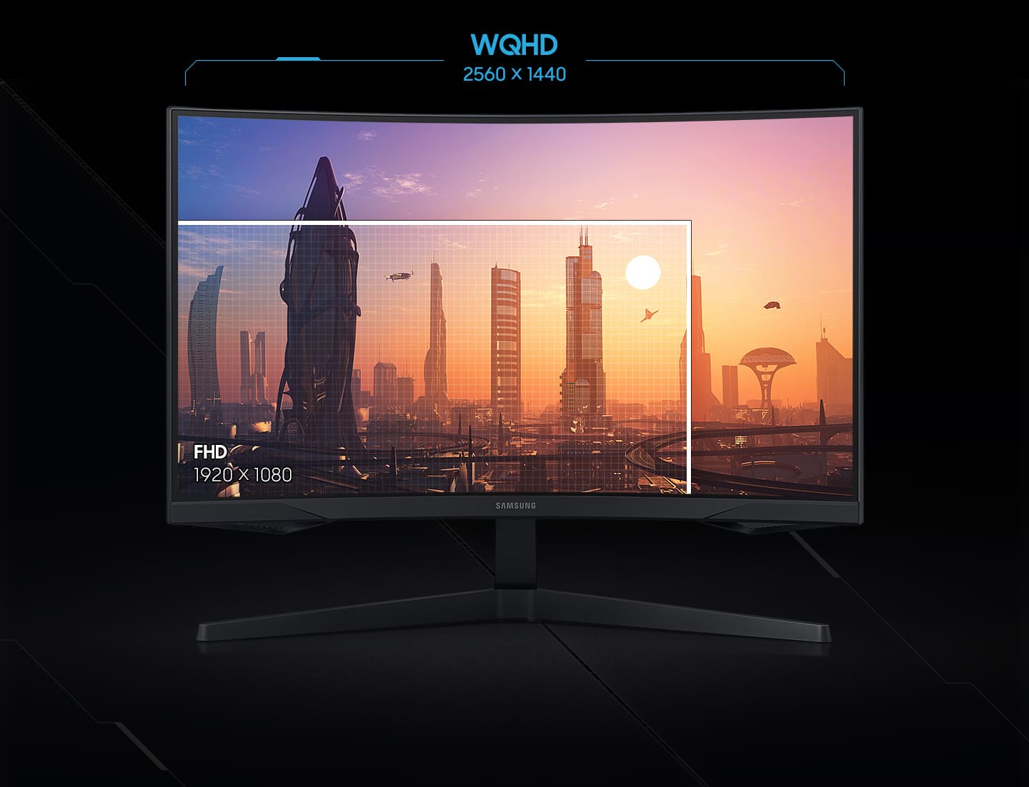 SAMSUNG Curved Gaming Monitor with WQHD resolution