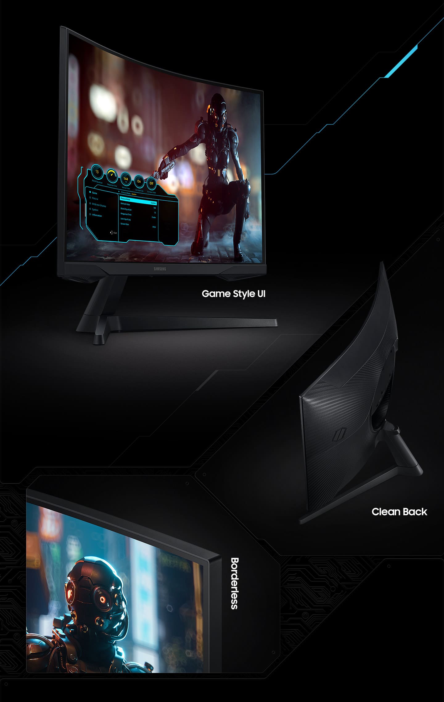 SAMSUNG Curved Gaming Monitor with WQHD resolution