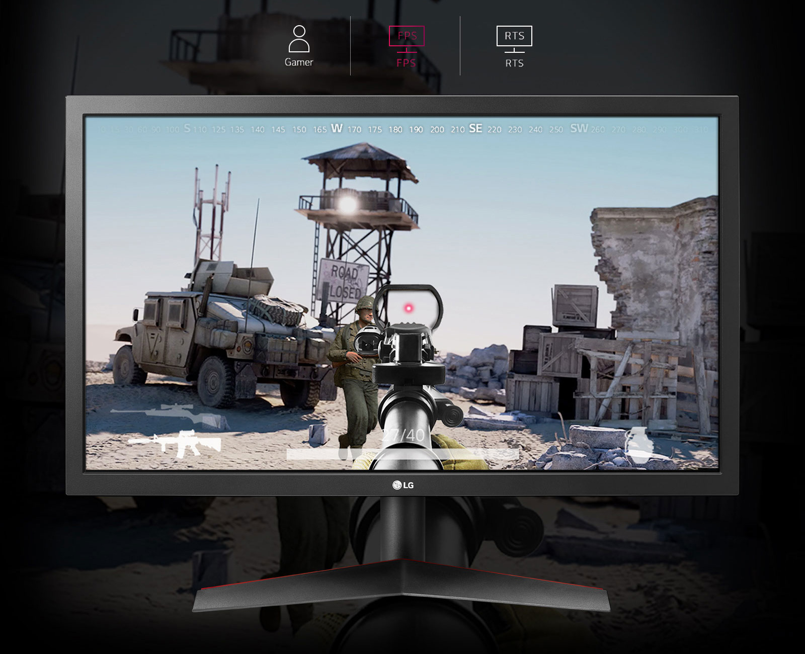 a shooting game screenshot of monitor