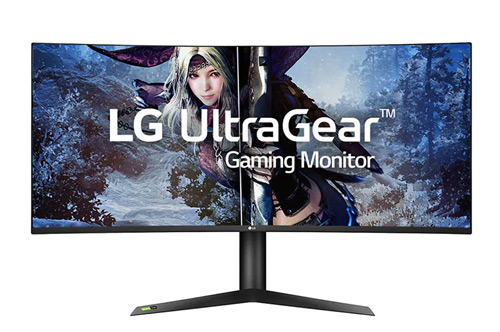 a monitor with an archery beauty as screen