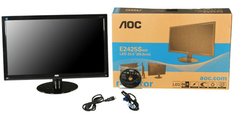 Aoc E2425swd 24 Actual Size 23 6 Full Hd 19x1080 5ms 60hz Dvi D Vga Epeat Silver Energystar Anti Glare Led Backlit Lcd Monitor Newegg Com