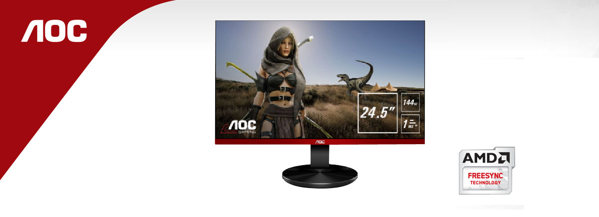 Aoc G2590fx 25 24 5 Viewable Frameless Gaming Monitor Full Hd 19 X 1080 1ms 144hz G Sync Compatible Amd Freesync 96 Srgb Coverage Low Input Lag Displayport Hdmi Vga Vesa Newegg Com