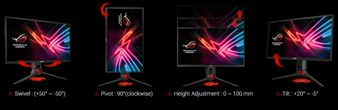 ROG Strix XG258Q Gaming Monitor – 25 inch (24.5 inch viewable) FHD (1920x1080), Native 240Hz, 1ms, Adaptive-Sync(FreeSync™), Asus Aura RGB