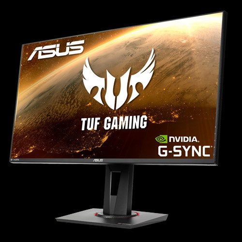TUF Gaming Monitor with a space image as screen