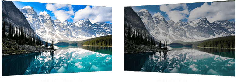 a natural scene in different brightness levels
