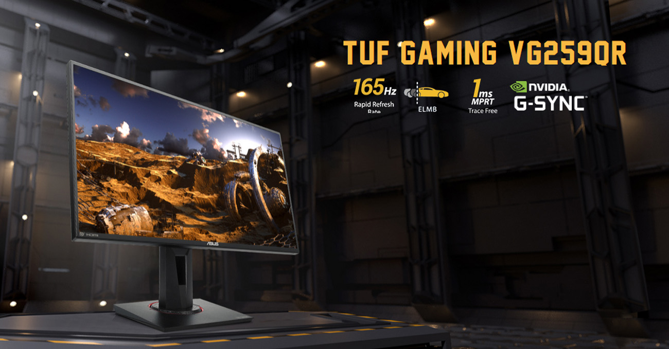 ASUS TUF Gaming VG259QR 24.5&quot; Gaming Monitor, 1080P Full HD, 165Hz  (Supports 144Hz), 1ms, Extreme Low Motion Blur, G-SYNC Compatible ready,  Eye Care, 2 x HDMI DisplayPort, Shadow Boost - Newegg.com
